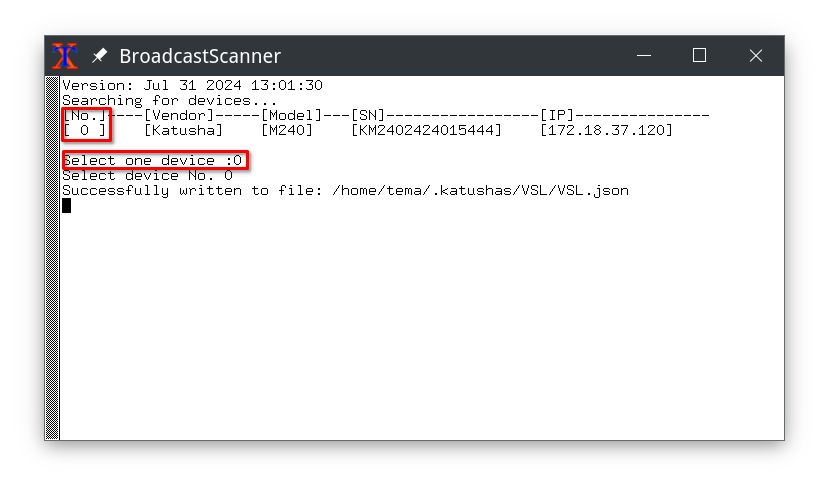Настройка Katusham240 (Broadcast Scanner Tool)