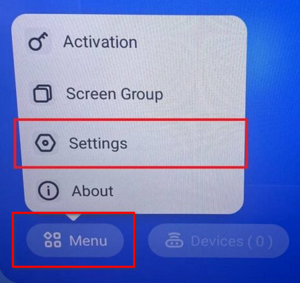 Вкладка Settings