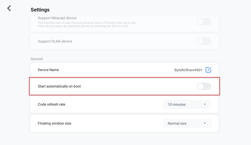 Снятие галочек в нижней части страницы "Settings"